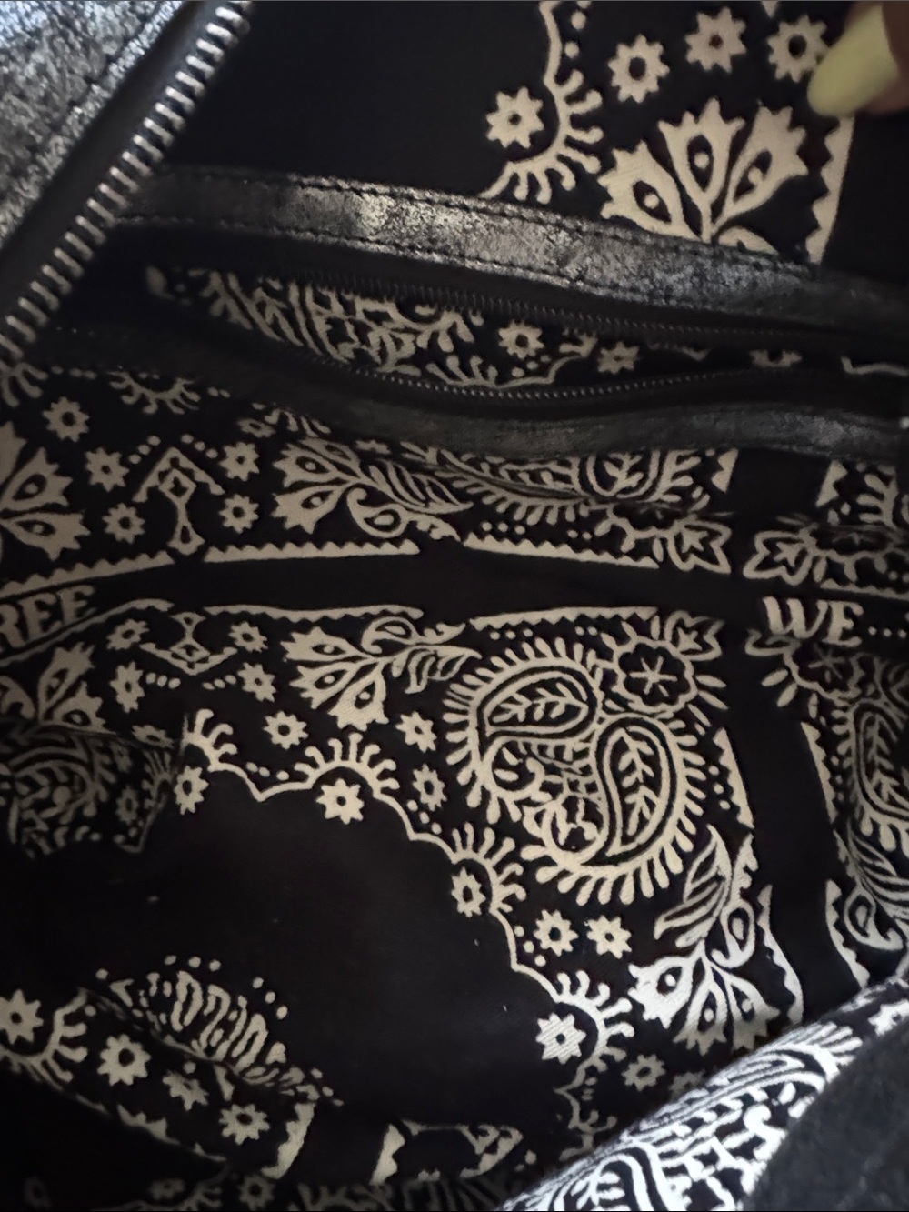 We The Free Shimmery Silver Crescent Shoulder Bag - Picture 7 of 7